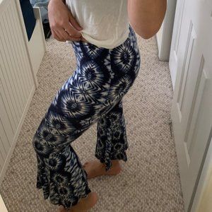 Blue and white hippie style pants